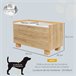 Comedero para Perros MDF, Acero PawHut Marron