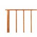 Beliani Cama con somier Madera de pino BARRET 196x209 Marron