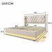 Cama de matrimonio de algodón con almacenaje 150x210 Beige