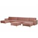 Beliani Sofá modular Terciopelo ABERDEEN Rosa