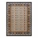 Alfombra KESHAN franjas Marco oriental 6428/53551 120x145 Marron
