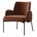 ALEX-Sillón de tela y metal Rojo
