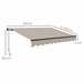 Toldo Manual Retráctil Aluminio, Poliéster Outsunny 360x220 Crudo