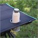 Aktive Mesa camping plegable con portavasos Negro
