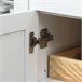 Aparador de Cocina MDF, Vidrio Templado HOMCOM 120 Blanco
