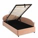 Cama con almacenaje de terciopelo Rosa