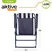 Silla plegable fija rayas marineras Aktive Garden Azul