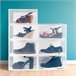 Pack 6 cajas zapatos plástico apilables y antivuelco Max Home Blanco