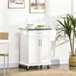 Isla de Cocina MDF, Melamina de Madera HOMCOM, hogar - cocina Blanco