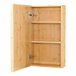 Mueble de pared para baño con espejo Ikorfat estantes ajustables Natural