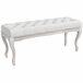 Banco de Cama Poliéster, Madera de Caucho HOMCOM Crudo