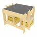 Juego de mesa para niños con 2 sillas Irixoa con cajas MDF Natural