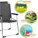Silla plegable de aluminio fija Aktive Gris