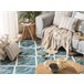 Beliani Alfombra de pelo corto BELENLI 140x200 Azul Claro