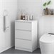 Armario de Baño Melamina de Madera, Cerámica Sintética kleankin 61 Blanco