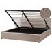 Beliani Cama con almacenaje Bouclé MONTLAUR 189x216 Gris