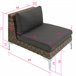 Pieza modular para conjunto de ratán Antracita