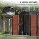 Cobertizo de Jardín Acero Galvanizado Outsunny Marron
