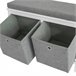 Banco Zapatero de Entreda con 2 Cestas FSR81-HG SoBuy Gris