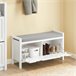 Zapatero Banco con 1 Puerta para Guardar y Ordenar FSR97-W SoBuy Blanco