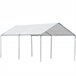 Cochera Exterior Tela PE, Acero Galvanizado Outsunny Blanco