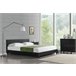 [Corium] Cama de matrimonio Albacete de cuero sintético moderna Negro