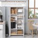 Alacena de Cocina Melamina de Madera HOMCOM, hogar - cocina Blanco