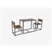 Conjunto DUO I mesa fija y 2 sillas de cocina Negro/ Madera