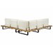 Beliani Conjunto longue MYKONOS Blanco/ Beige