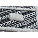 Alfombra MAROC P662 Diamantes Franjas Bereber marroquí Shaggy 140x190 Negro