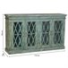 Aparador de madera y cristal con 4 puertas Azul