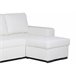 Chaise longue piel sintética con cama HARRY Blanco