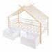 Cama infantil Surnadal con colchón pino Cama infantil Surnadal con colchón pino Blanco/ Madera