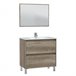 Mueble baño Devin 2 cajones espejo, sin lavabo, Nordik Madera