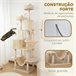 Árbol para Gatos Aglomerado de Madera PawHut Crudo