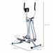 Bicicleta Elíptica Acero, ABS HOMCOM, deportes y ocio - fitness Gris