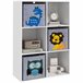 Estantería Juguetes Infantil MDF, Melamina, Tela no Tejida Blanco/ Gris