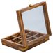 3 el línea con caja de madera Marron