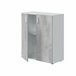 Armario multiusos 2 puertas efecto madera Gris