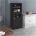 Alacena de Cocina MDF, Vidrio Templado HOMCOM, hogar - cocina Negro