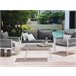 Beliani Conjunto de jardín Aluminio LATINA Blanco