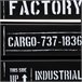 Cesto cuadrado de metal impreso Negro