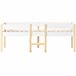 Cama alta infantil de madera de pino 198x97 Blanco/ Madera