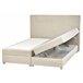 Beliani Cama continental con almacenaje Poliéster MINISTER 168x209 Beige