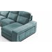Chaise longue 4 plazas con 3 puffs FULL Azul Medio