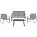 Beliani Conjunto longue Acero BARREA Gris