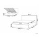 Beliani Cama con almacenaje Terciopelo LAVAUR 183x210 Blanco/ Beige