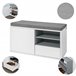 Banco Zapatero con Cajones Almacenamiento FSR37-W SoBuy Blanco
