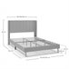Estructura de cama tapizada Noelia 140x190 Beige