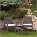 Conjunto muebles terraza con sillones y mesita ratán Aktive Negro